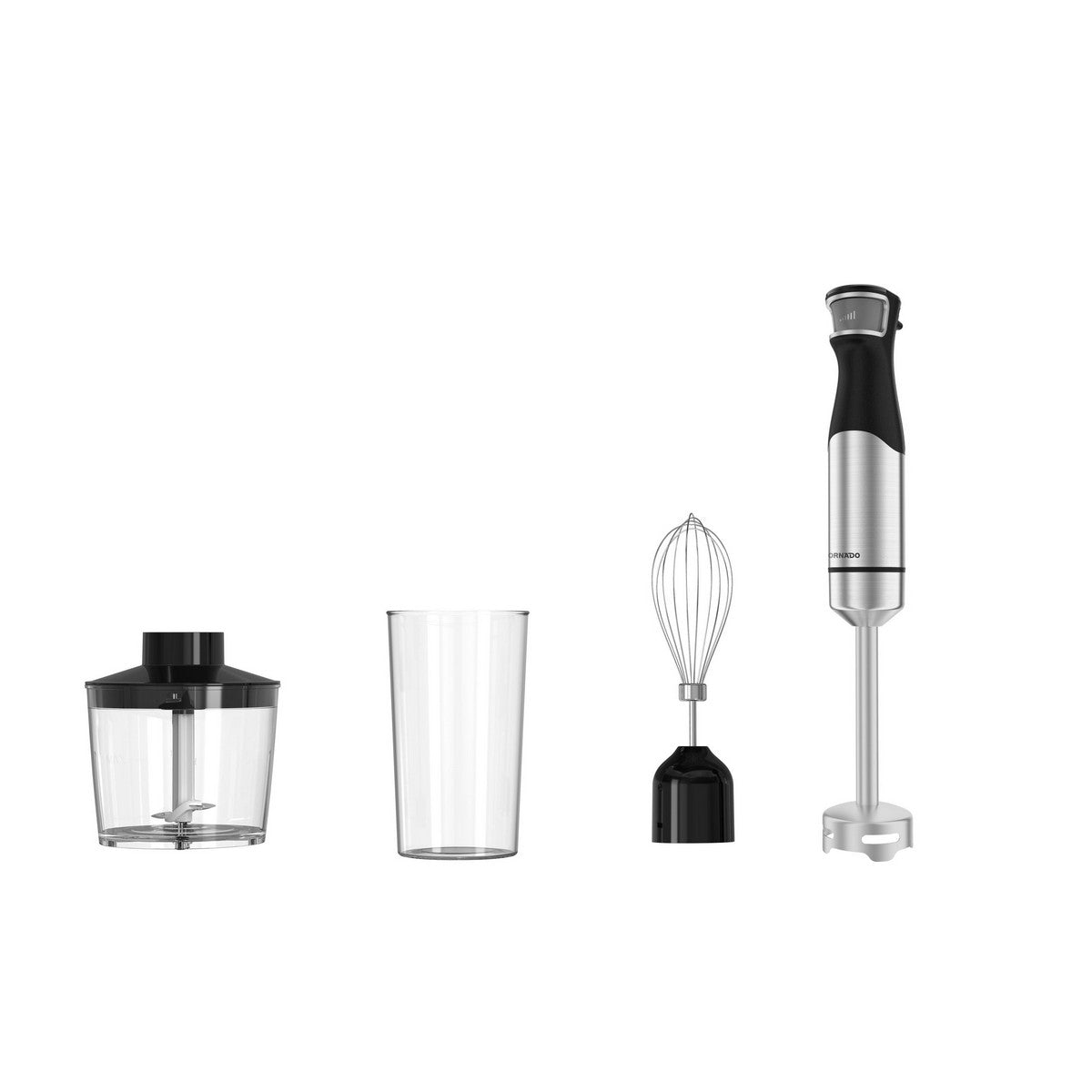 Tornado rucni blender,1000W štap za miješanje od nehrđajućeg čelika,4 dodatka ukljucena