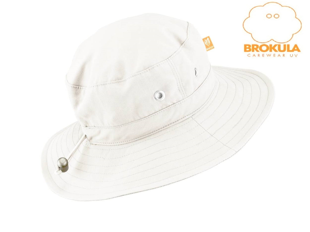 BROKULA MOLVA UV šešir dječji - basic, bijeli, vel. L-XL