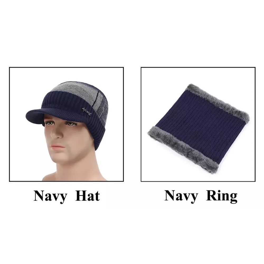 Zimní čepice s kšiltem