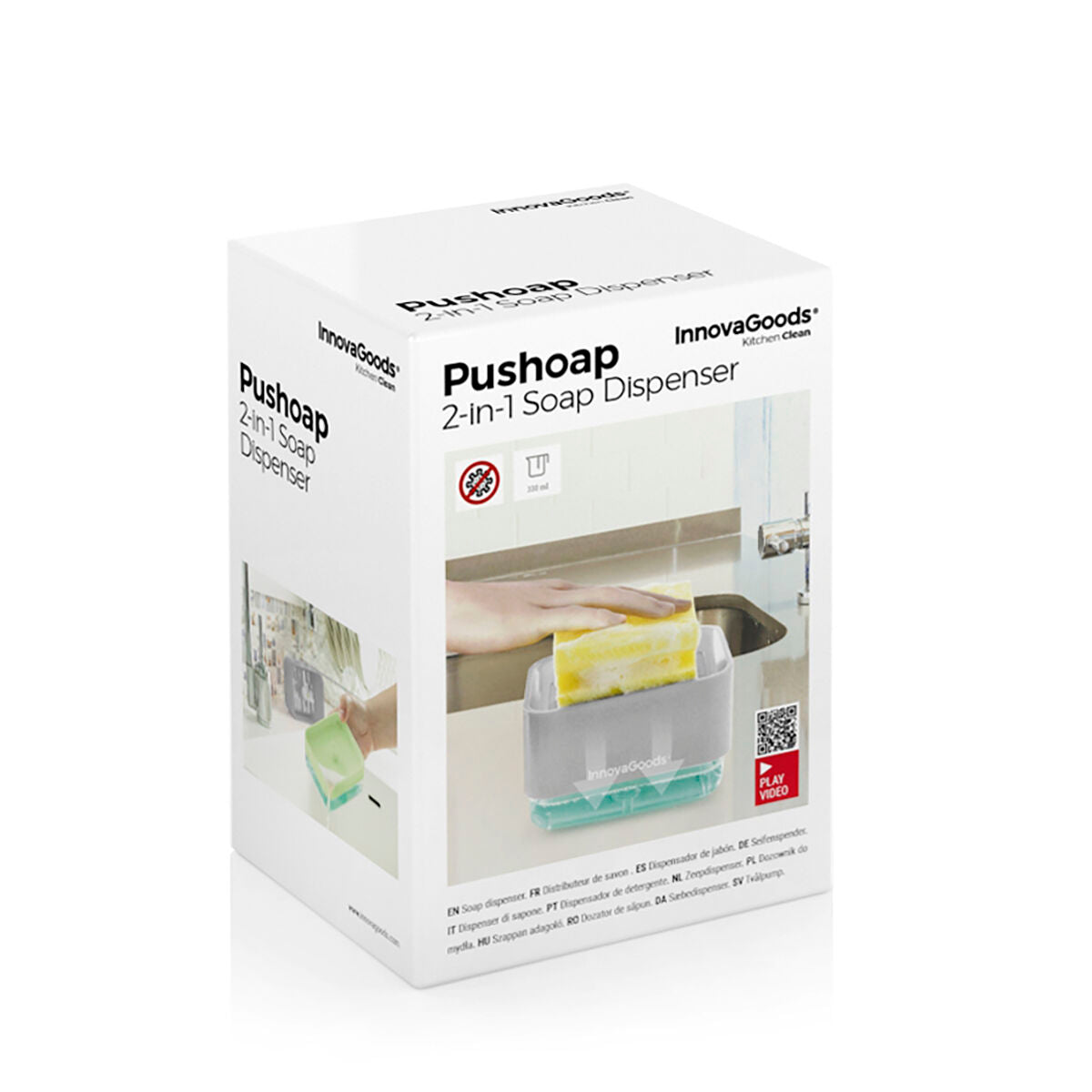 Dozator sapuna za sudoper 2 u 1 Pushoap InnovaGoods