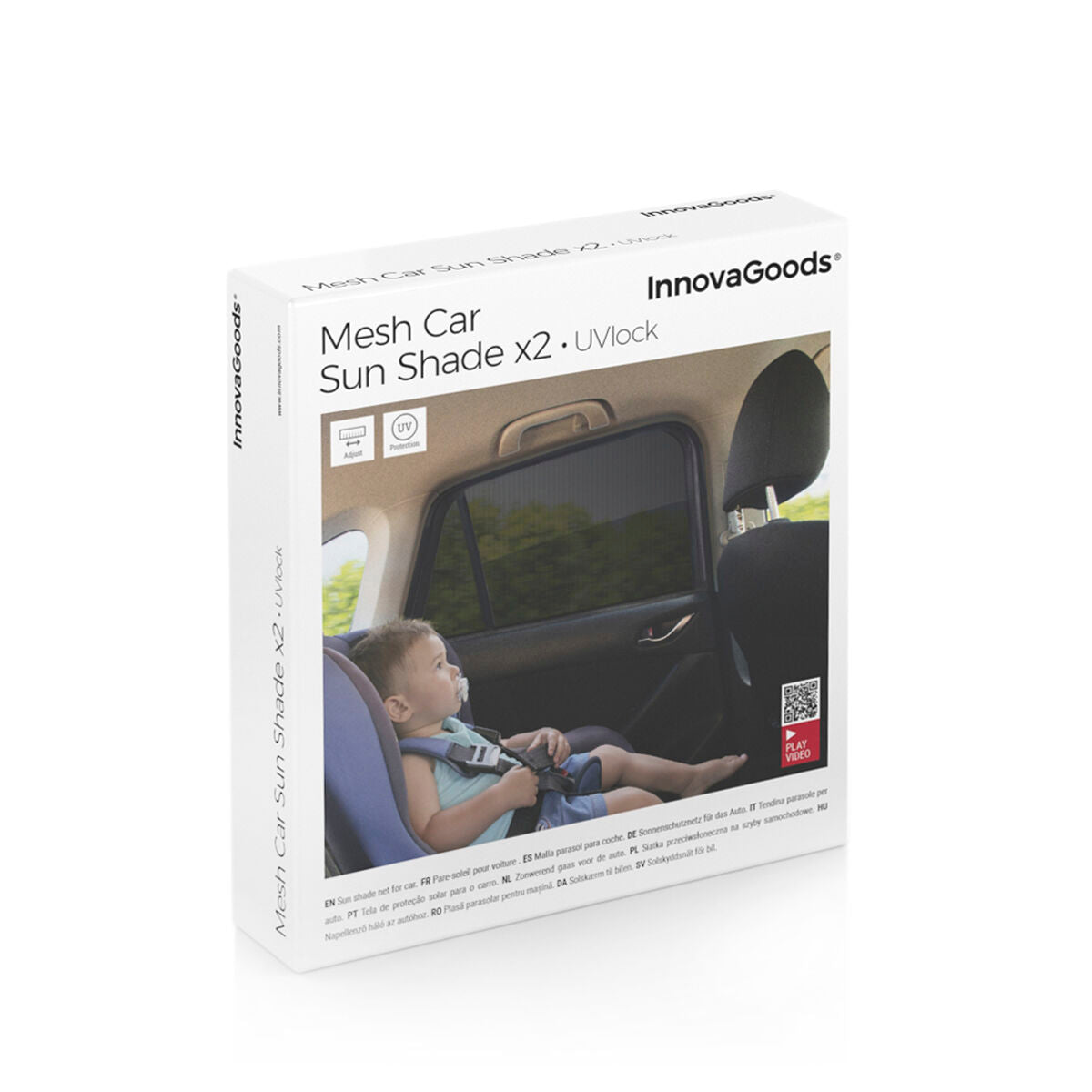 Mrežica-suncobran za automobil UVlock InnovaGoods Paket od 2 kom.
