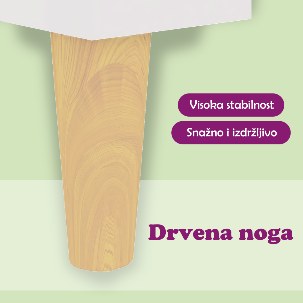 Noćni ormarić bijeli od konstruiranog drva