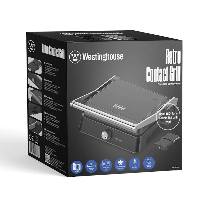 Westinghouse Retro Black kontaktni roštilj
