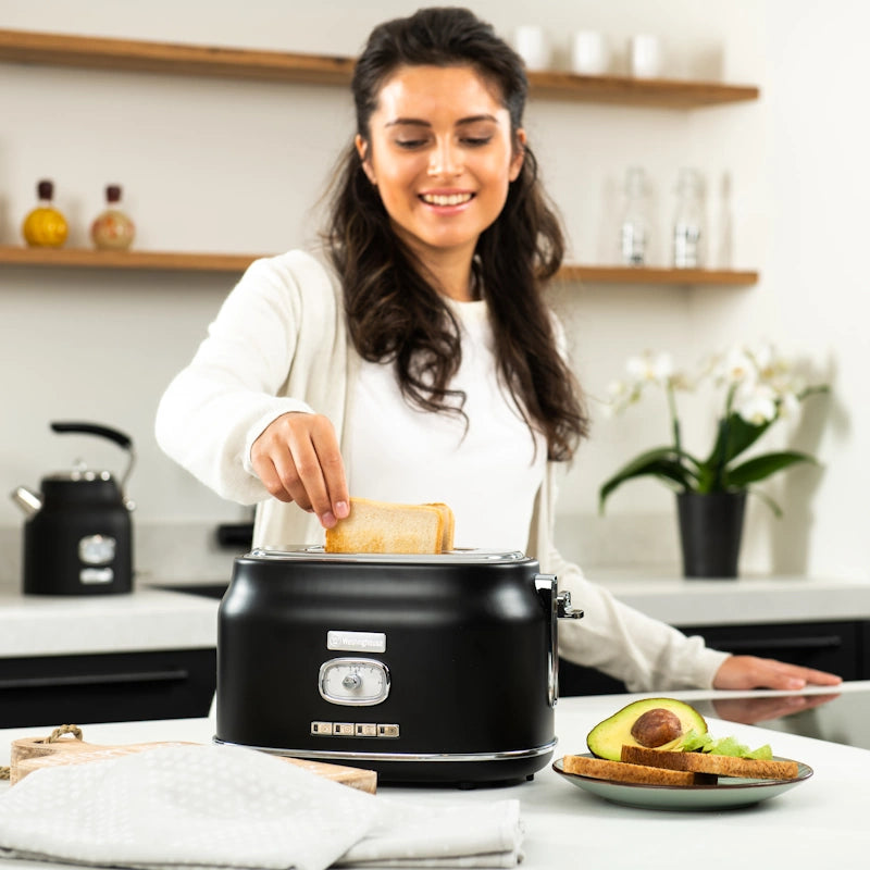 Westinghouse Retro Black 2 Slice toster