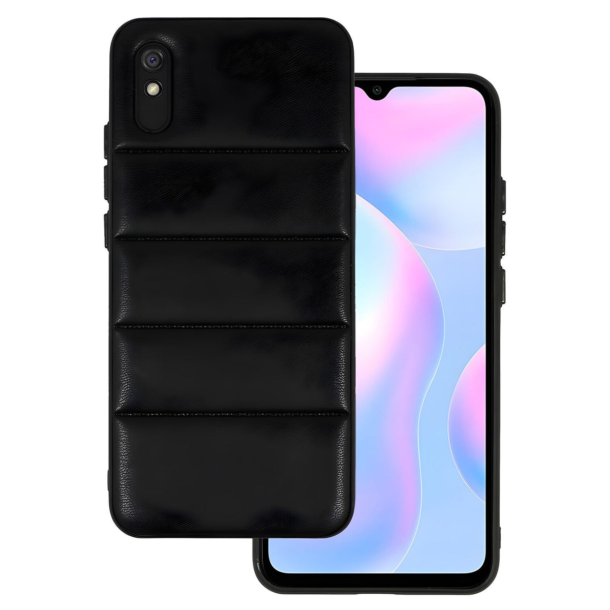 Koženo 3D kućište za Xiaomi Redmi 9A - Crna Tip2