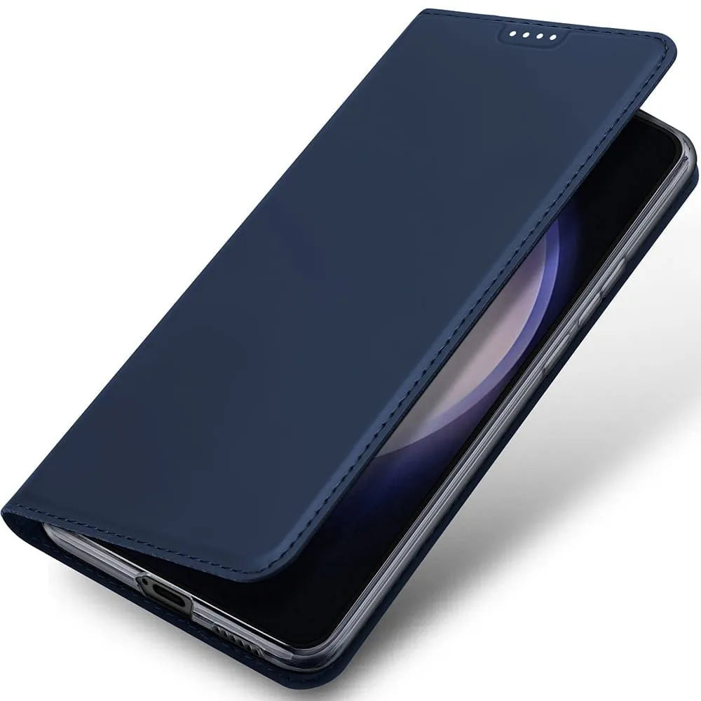 DUX DUCIS Skin Pro – hladké kožené pouzdro pro Samsung Galaxy A15 4G/5G modré
