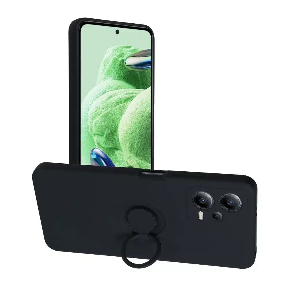 SILIKONSKA RING maska ​​za XIAOMI Redmi NOTE 12 5G crna