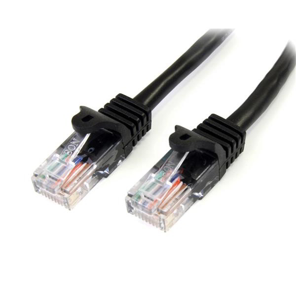 StarTech.com 45PAT2MBK kabel za umrežavanje Crno 2 m Cat5e U/UTP (UTP)