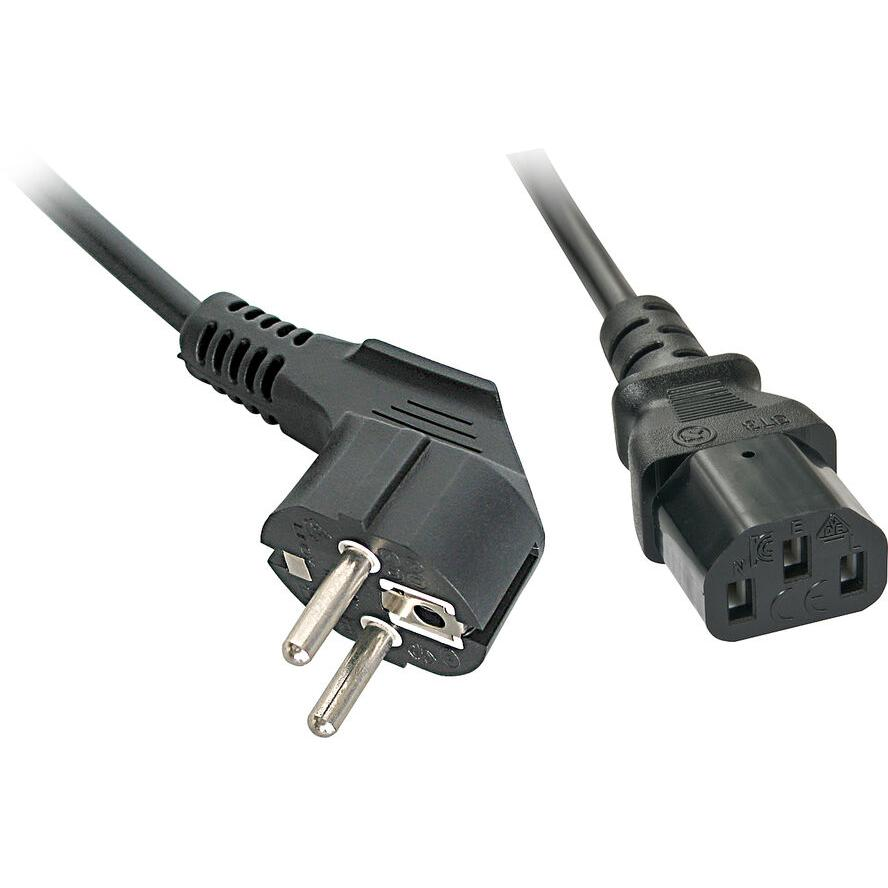 Lindy 30335 strujni kabel Crno 2 m Utikač tipa F C13 spoj