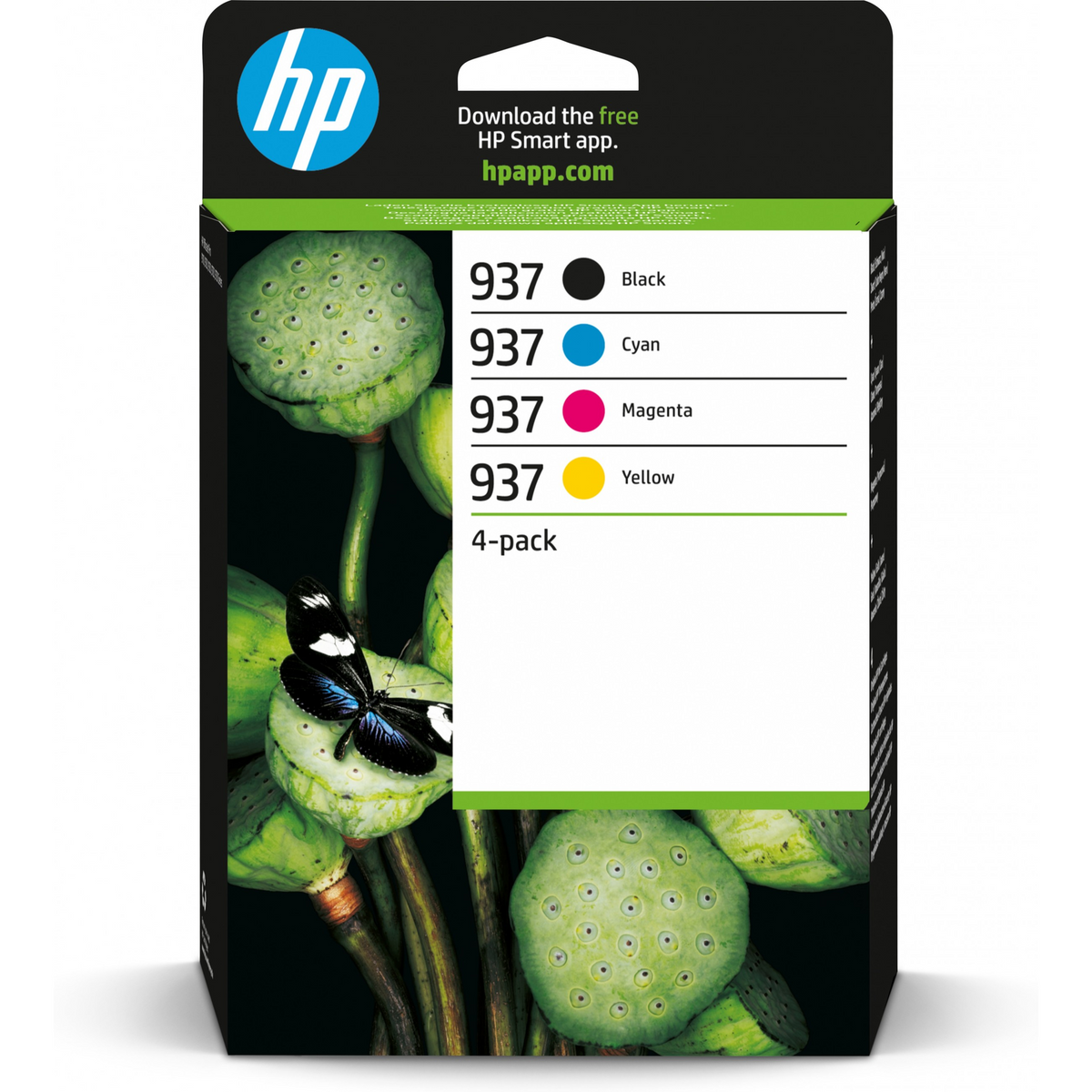 HP 937 CMYK Original Ink Cartridge 4-Pack spremnik s tintom 4 kom Standardni prinos Crno, Plavo, Magenta, Žuto
