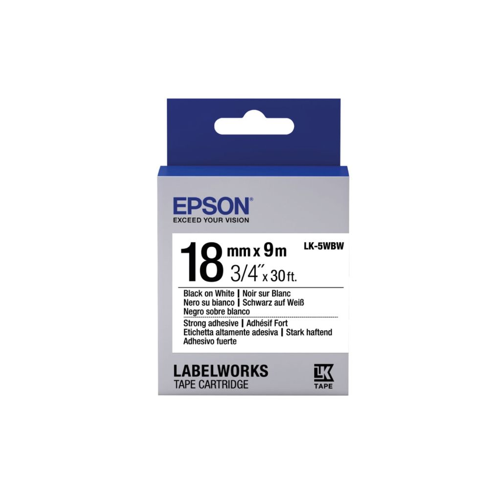 Epson LK-5WBW traka za izradu naljepnica Crno na bijelom