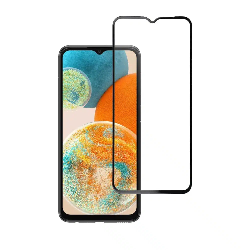 Blue Star 5D tvrzené sklo – pro Samsung Galaxy A23 5G (celoplošné lepidlo/case friendly) – černé