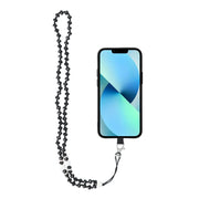 Privjesak za telefon CRYSTAL DIAMOND / dužina kabla 74cm (37cm u omči) / oko vrata - crni