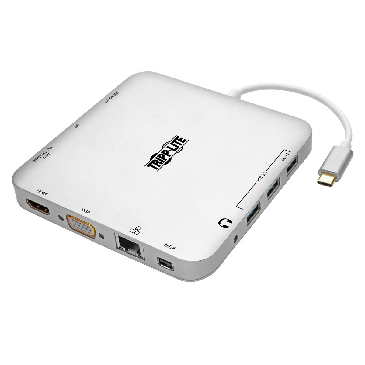 Tripp Lite U442-DOCK2-S priključna stanica i replikator porta za prijenosno računalo Žičano USB 3.2 Gen 2 (3.1 Gen 2) Type-C Srebro