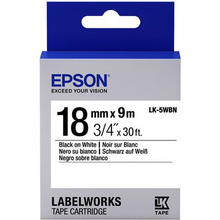 Epson LK-5WBN traka za izradu naljepnica Crno na bijelom
