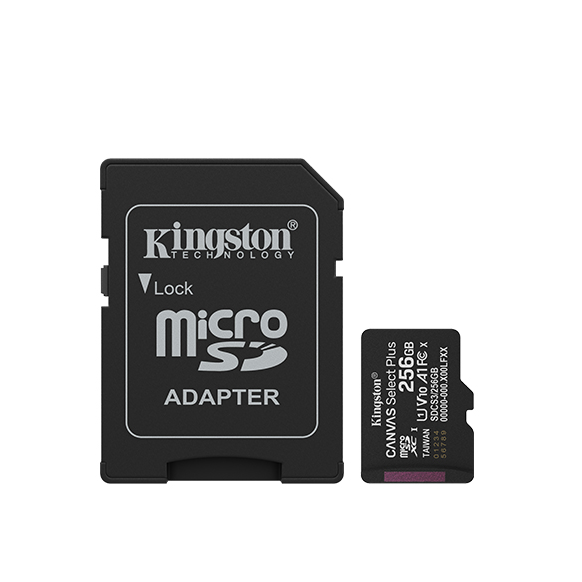 Kingston Technology Canvas Select Plus Gen3 256 GB MicroSDXC UHS-I 10.razred