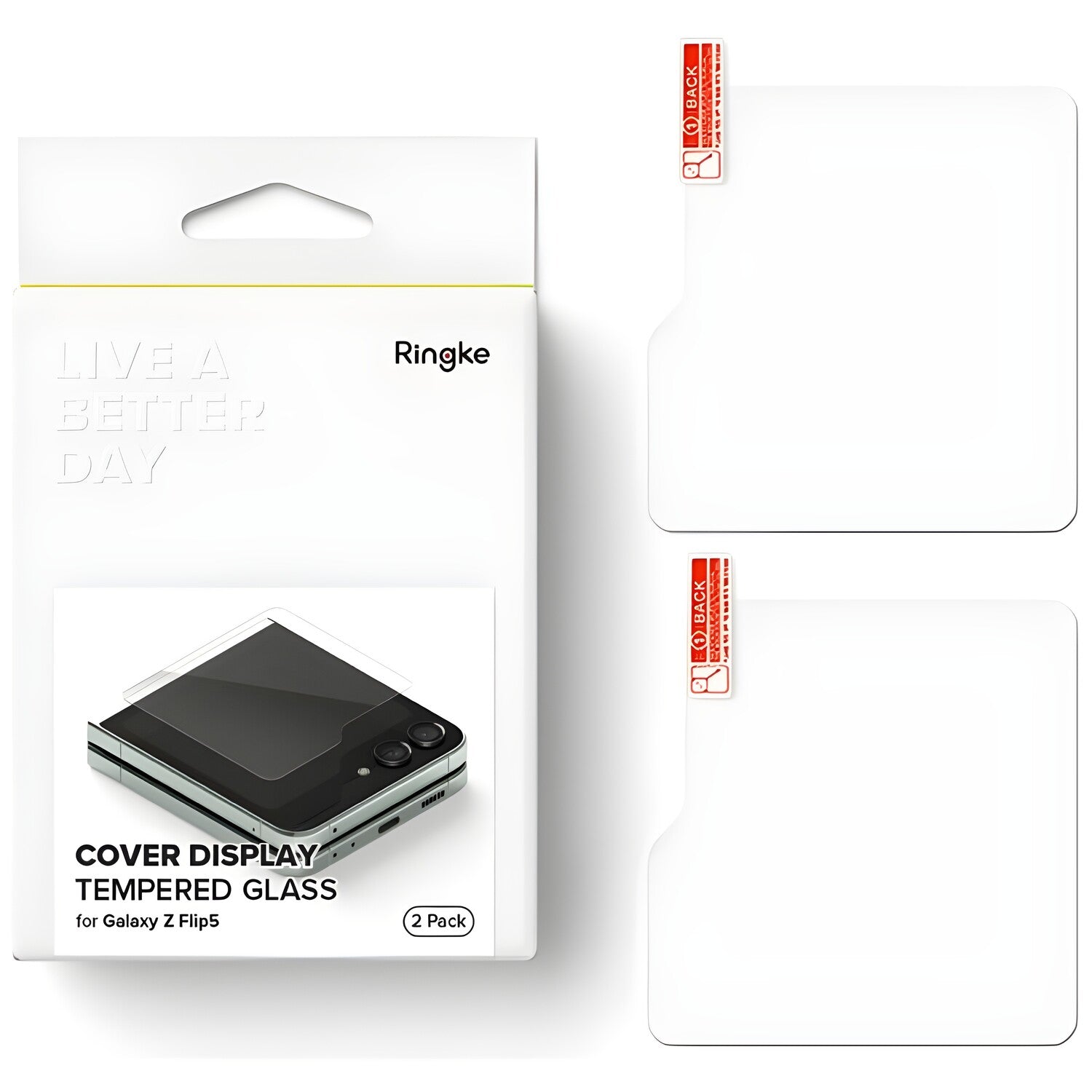 2x Zaštitno staklo Ringke za Samsung Galaxy Z Flip 5 - Prozirna KP36394