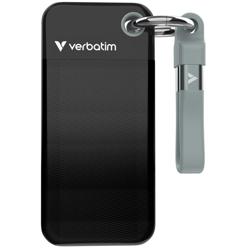 Verbatim Pocket SSD 2 TB USB Tip-C 3.2 Gen 2 (3.1 Gen 2) Crno, Sivo