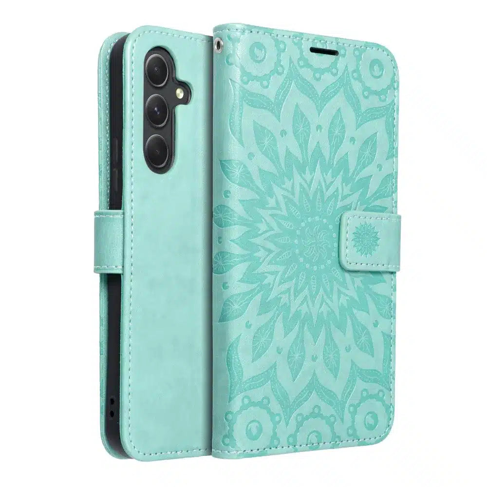MEZZO Book case flipové pouzdro pro SAMSUNG GALAXY A54 5G mandala green