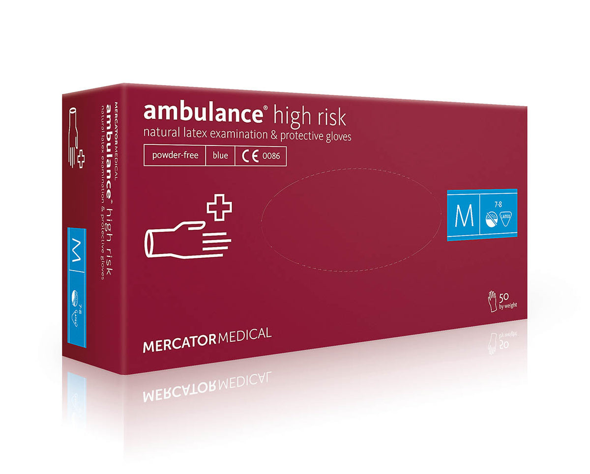 Rukavice jednokratne Latex AMBULANCE HIGH RISK vel. S