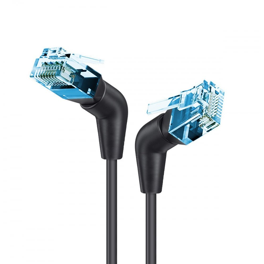 Techly ICOC UF6A-TPE36-005B kabel za umrežavanje Crno 0,5 m Cat6a U/FTP (STP)