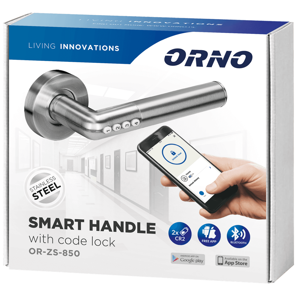 Orno Chytrý zámek, Bluetooth +PIN, IP44 - OR-ZS-850