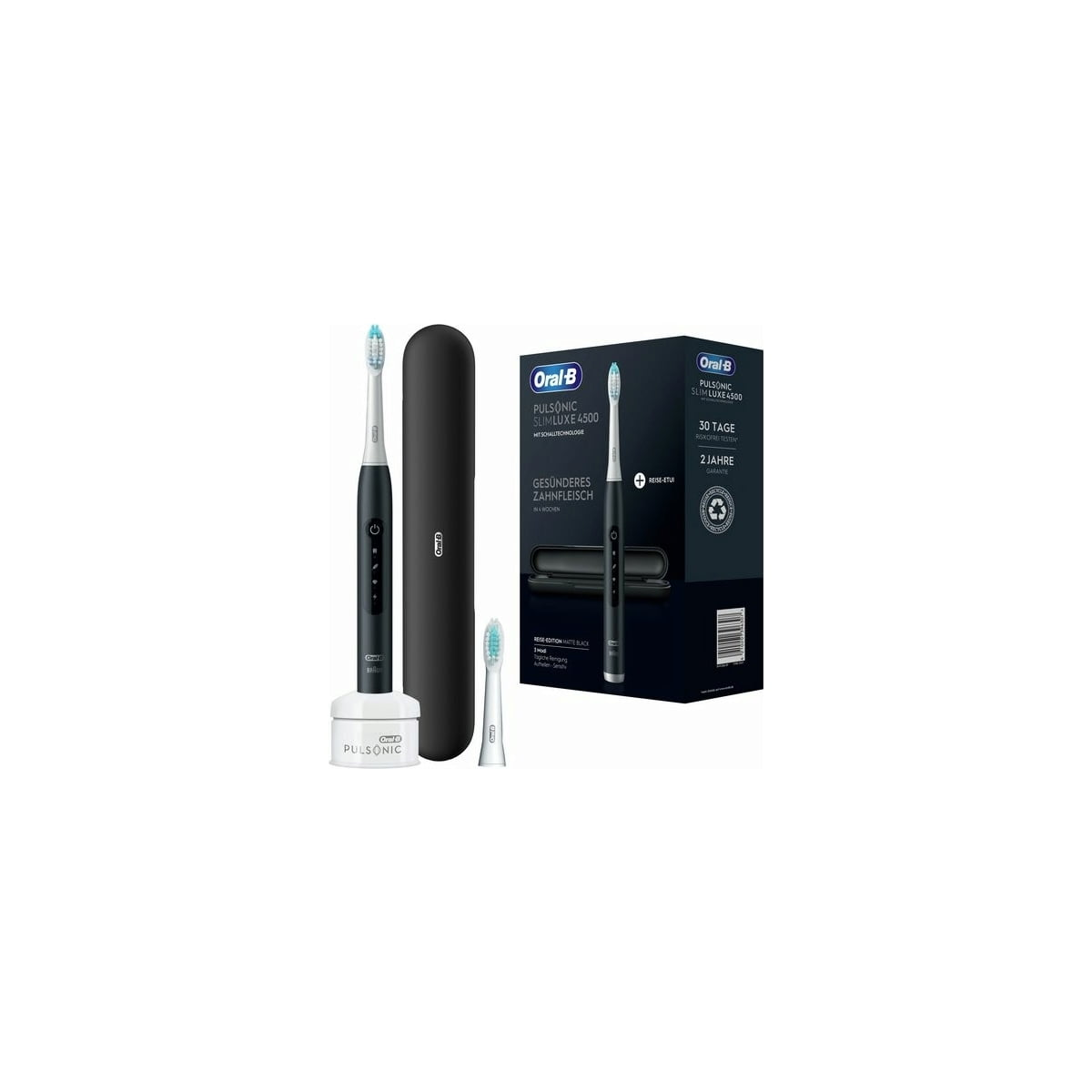 Braun Oral-B Pulsonic Slim Luxe 4500 Odrasli Sonična četkica za zube Crno, Platina