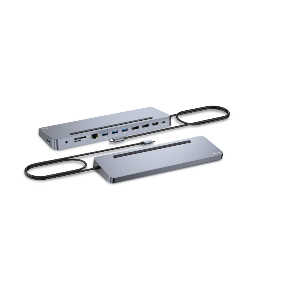 i-tec C31FLAT2PDPRO priključna stanica i replikator porta za prijenosno računalo Žičano USB 3.2 Gen 1 (3.1 Gen 1) Type-C Srebro