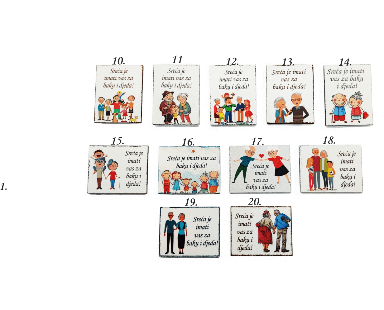 Je štěstí, že vás mám jako babičku a dědečka. Š12475 Magnet