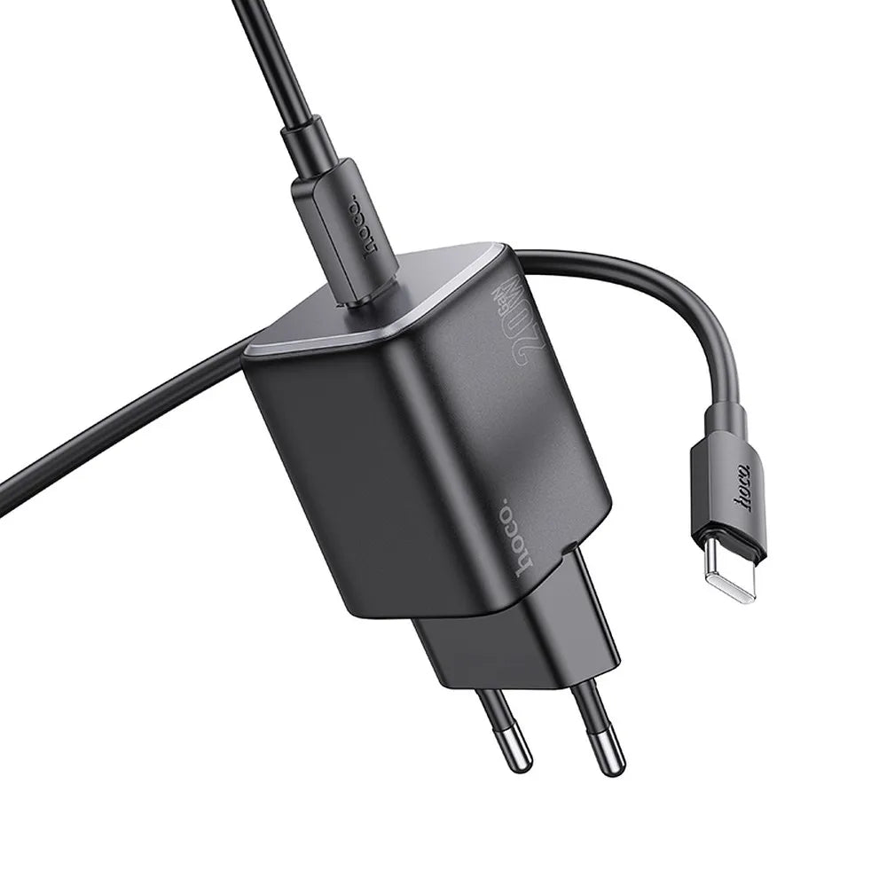 HOCO síťová nabíječka Type C + kabel Type C na Type C QC PD 20W N40 černá