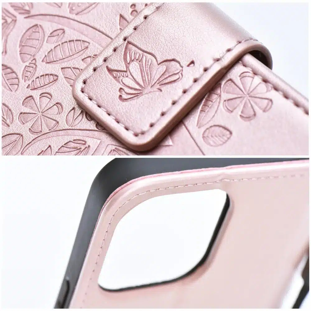 Pouzdro MEZZO Book na SAMSUNG GALAXY A54 5G se stromem rose gold