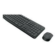 Logitech MK235 tipkovnica Miš priložen Univerzalno USB AZERTY Francuski Sivo