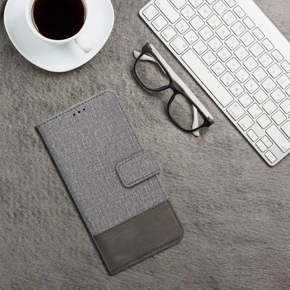 Knižkové pouzdro GOMMA pro Xiaomi Redmi NOTE 14 5G, šedé