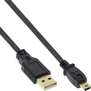 InLine 31810F USB kabel USB 2.0 1 m USB A Mini-USB B Crno