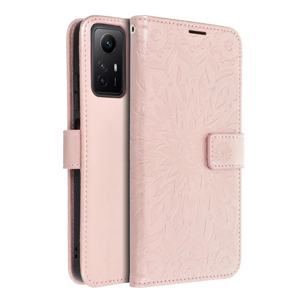 MEZZO Book case flipové pouzdro pro XIAOMI Redmi NOTE 12S – mandala rose gold