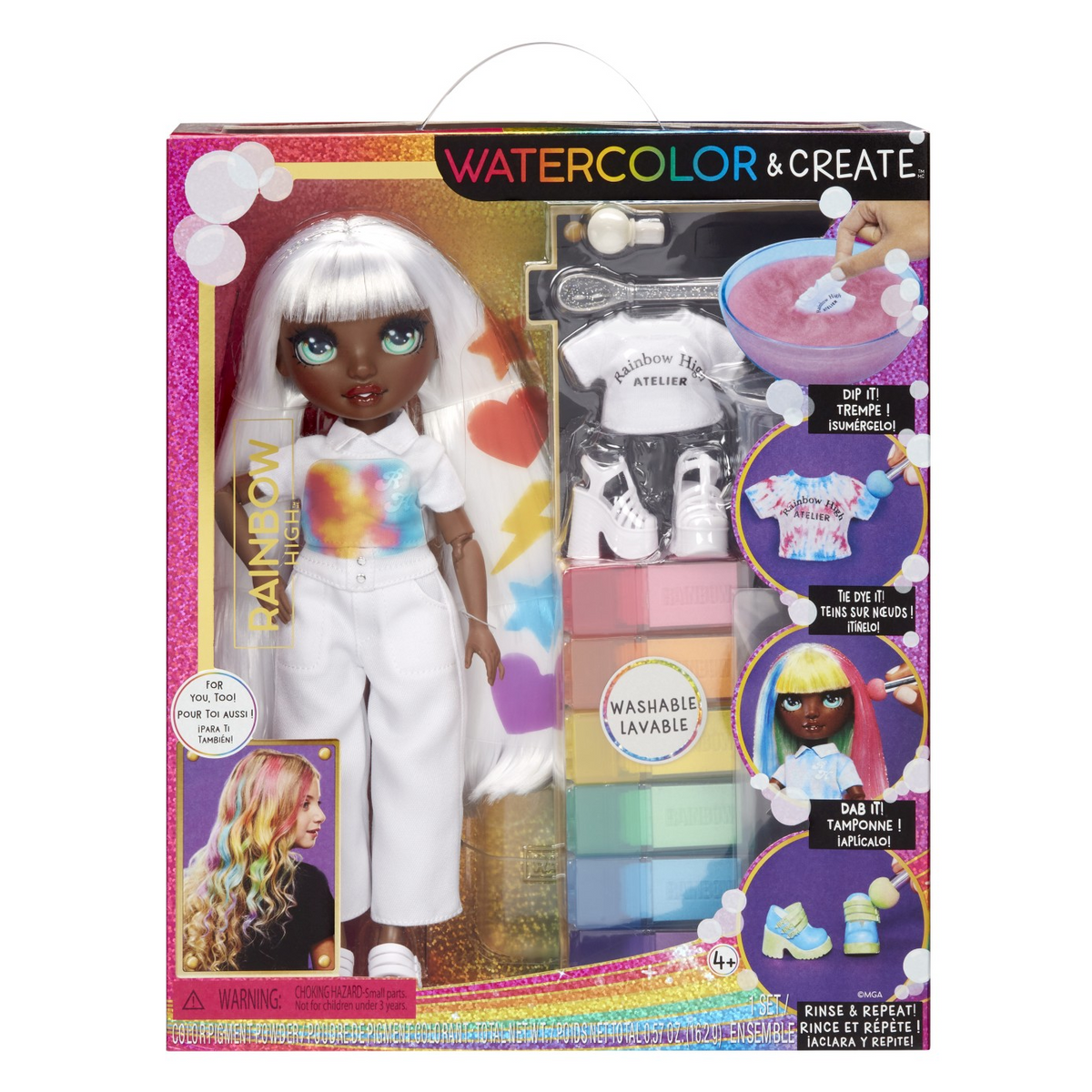 Rainbow High WaterColor & Create Dolls - Green Eyes