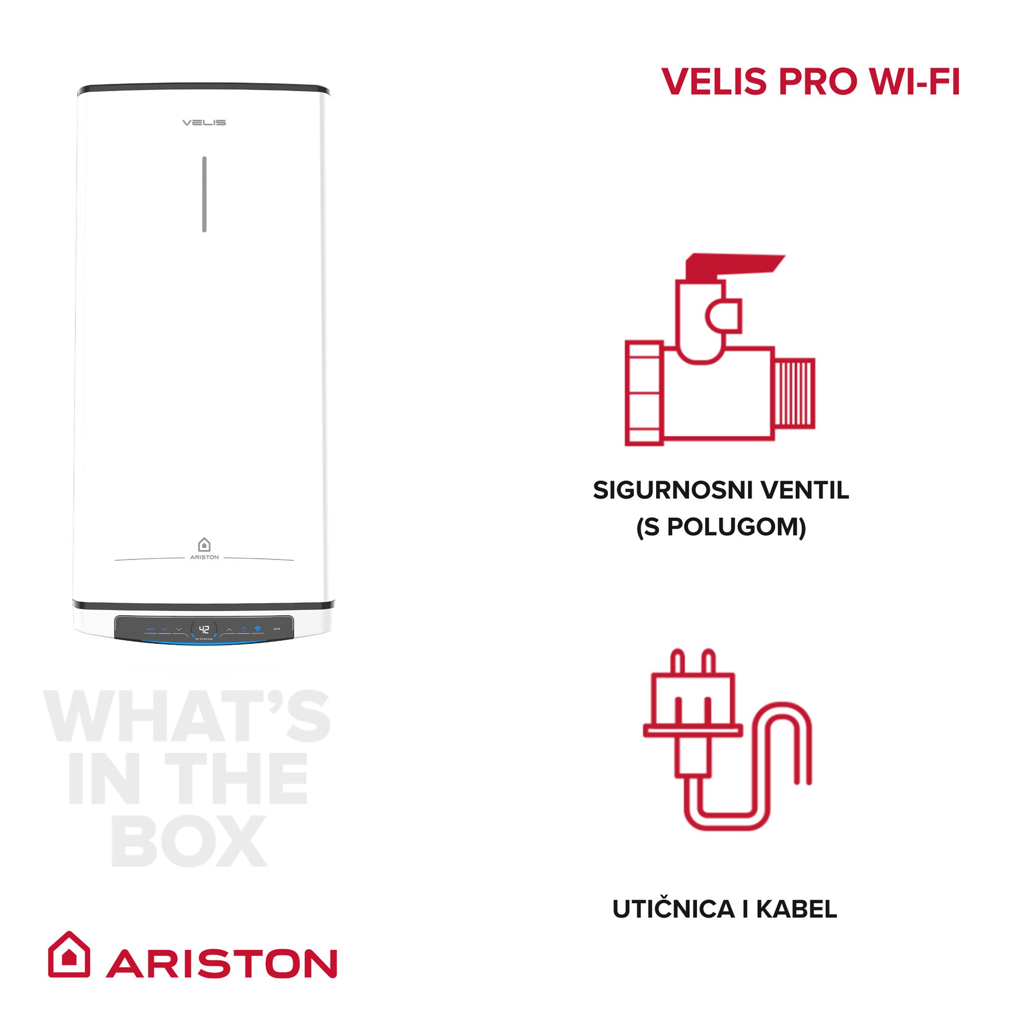 Bojler Ariston Velis Pro WI-FI 80L