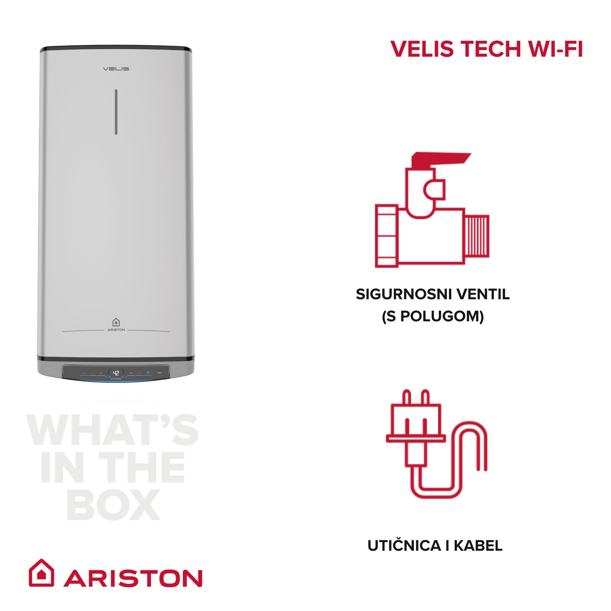 Bojler Ariston Velis Tech WI-FI 100L