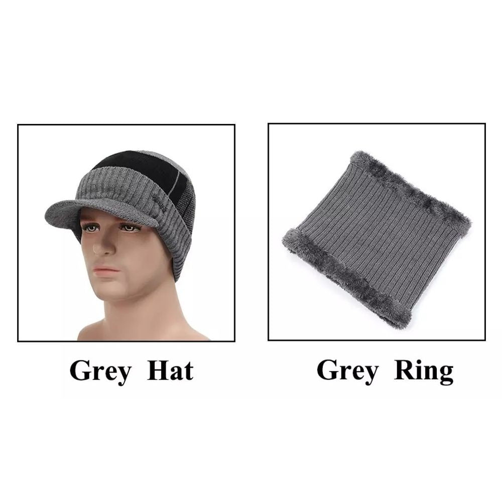 Zimní čepice s kšiltem