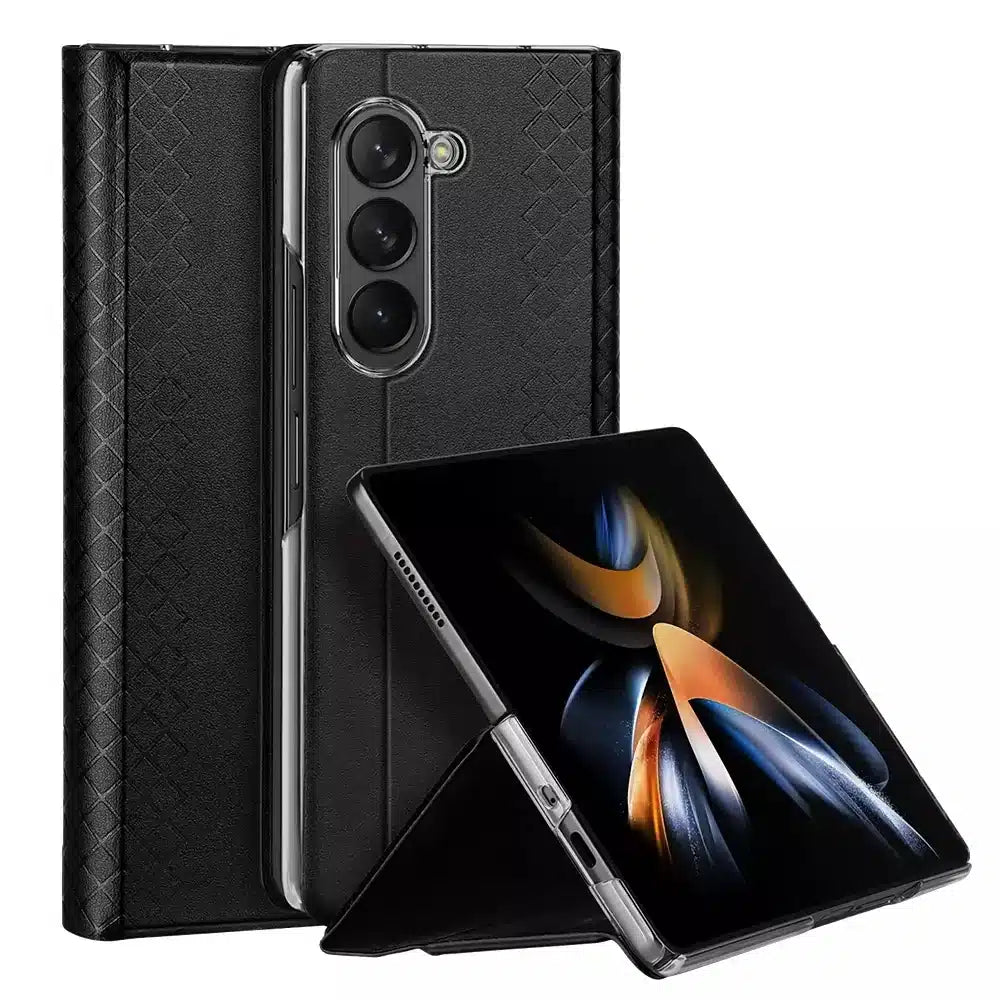 DUX DUCIS Bril - kožené pouzdro pro Samsung Galaxy Z Fold5 5G černé