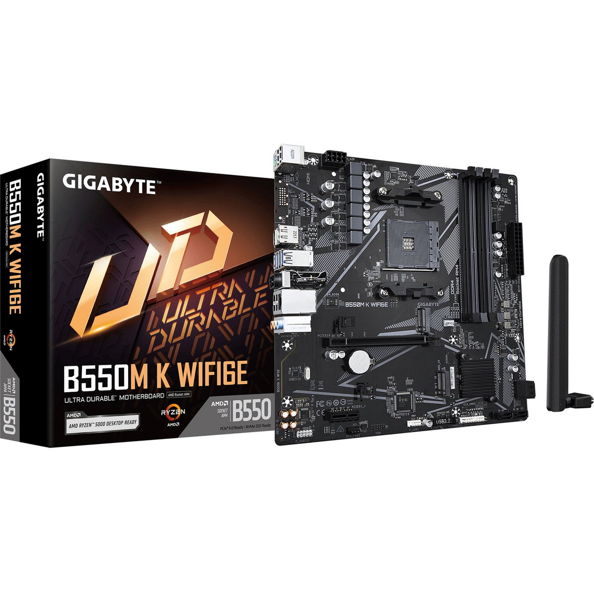 GIGABYTE B550M K WIFI6E AMD B550 Priključnice AM4 Mikro ATX