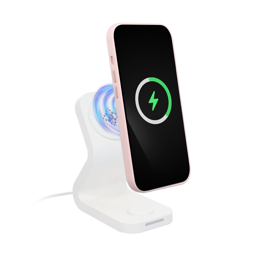 Kožené pouzdro Mag Cover pro iPhone 14, pískově růžová
