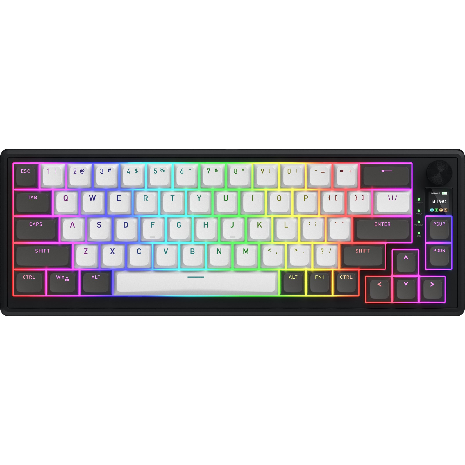 HATOR Skyfall Pro Wireless 65 tipkovnica Igranje USB + RF Wireless + Bluetooth QWERTY US Engleski Crno, Sivo