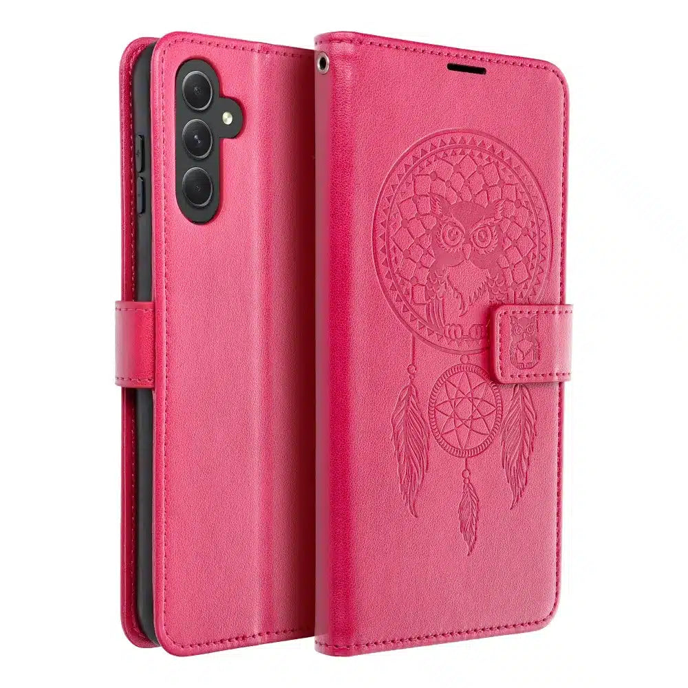MEZZO Book case flipové pouzdro pro SAMSUNG GALAXY A14 4G / A14 5G dreamcatcher magenta