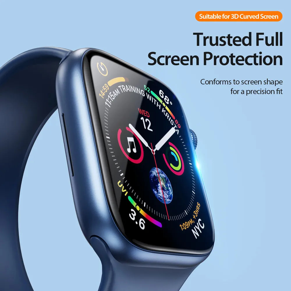 DUX DUCIS PMMA ochranná fólie s rámečkem (2 ks) pro Apple Watch 10 46mm černá