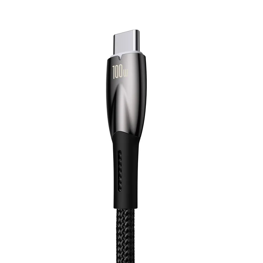 BASEUS kabel USB A na Type-C Power Delivery 100W Glimmer Series CADH000501 2m černý