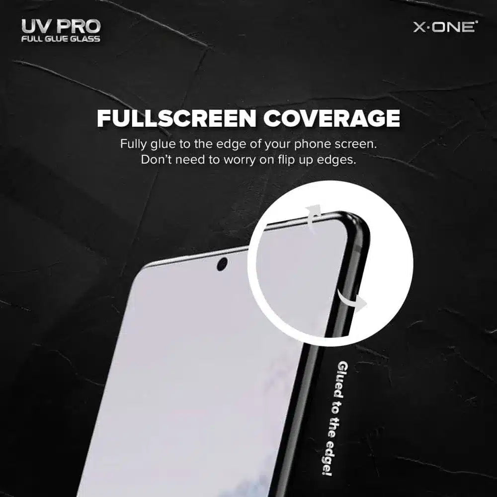 X-ONE UV PRO tvrzené sklo - pro Samsung Galaxy S23 Ultra (case friendly) - funguje čtečka otisků prstů