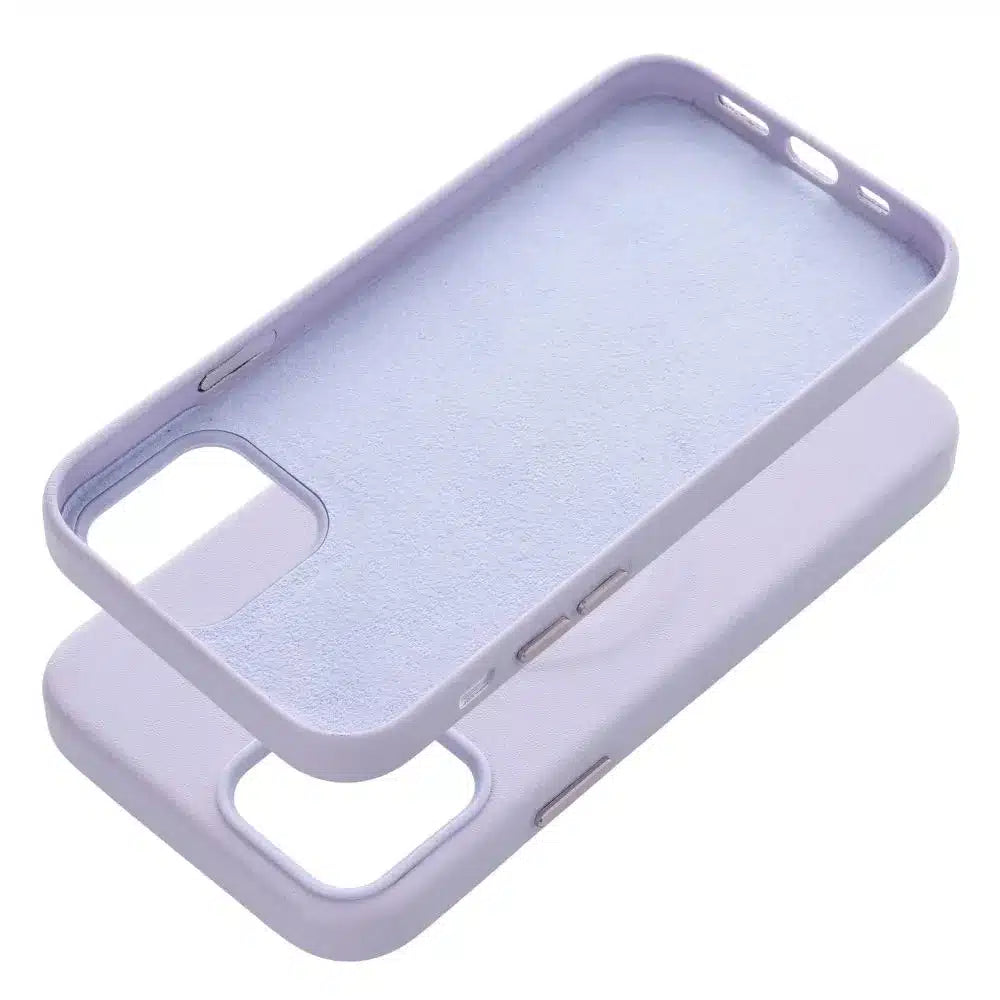 Roar kožené pouzdro Mag Case kompatibilní s MagSafe – pro iPhone 12 Pro fialové