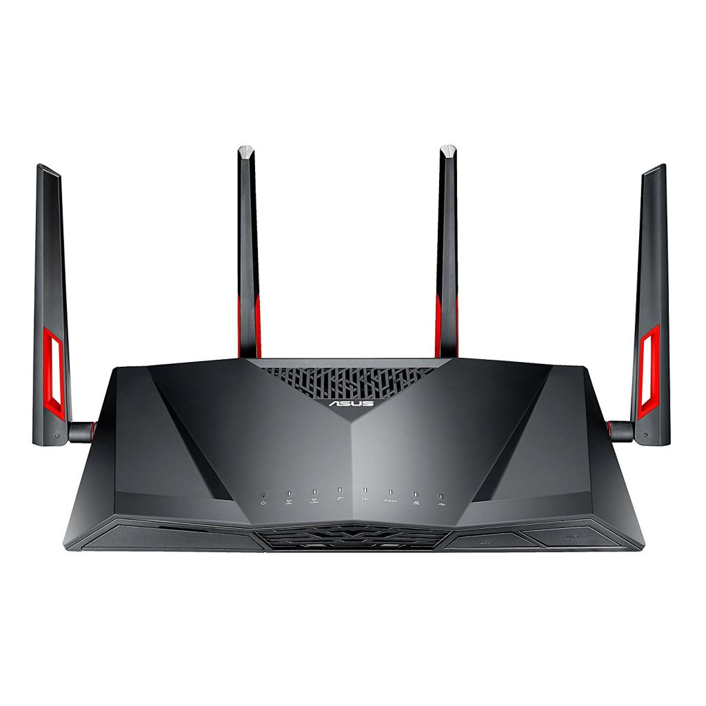 ASUS DSL-AC88U bežični usmjerivač Gigabit Ethernet Dvofrekvencijski (2,4 GHz / 5 GHz) Crno, Crveno