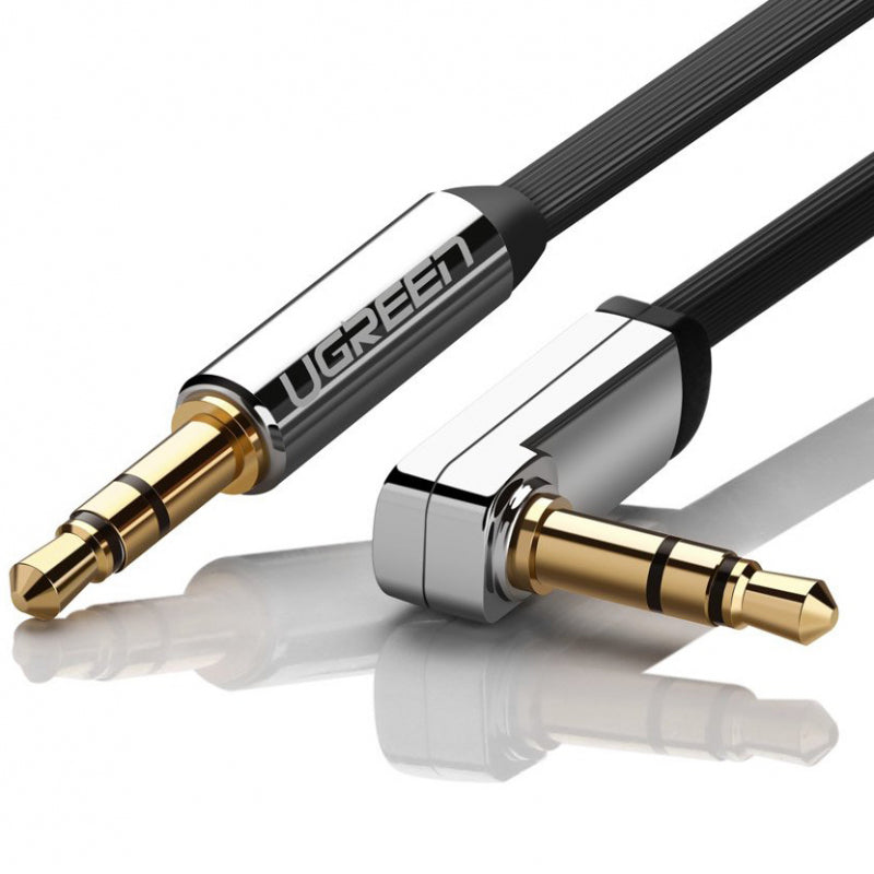 UGREEN 3,5 mm na 3,5 mm audio kabel lomený 1 m černý